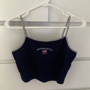 newport beach cropped tank top